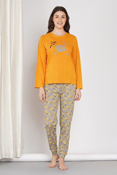 LAUREN SMITH Women's Pajama Set Full Sleeve Top with pants 2 Piece Sleepwear Cotton Ladies Soft Pjs Lounge Set