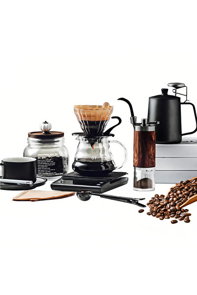 Sumkyle طقم ماكينة تحضير القهوة بالتقطير، ١٠ قطع في علبة واحدة، مع دليل استخد...