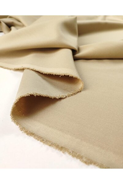 Kumaş Parça Bej Kahve Arası Renkte Gabardin Kumaş En: 150 cm