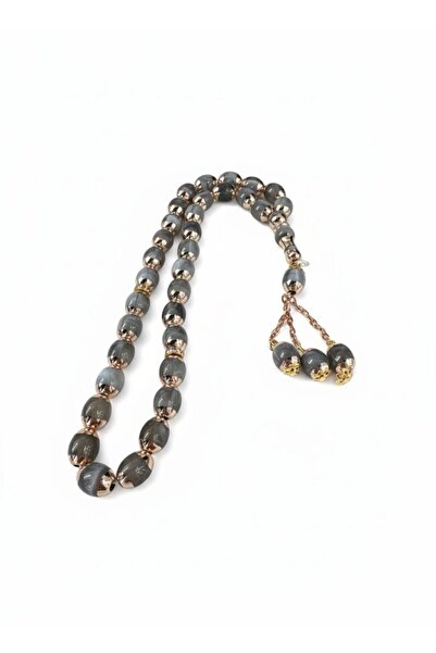 REX "Royal Gray" Rosary – Elegant Beads Inlaid with Luxurious Copper 69184