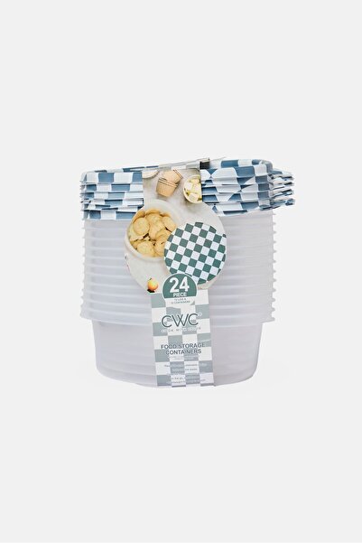 Cook With Color 24 قطعة من حاويات تخزين الطعام بنقشة مربعات، متعددة الألوان