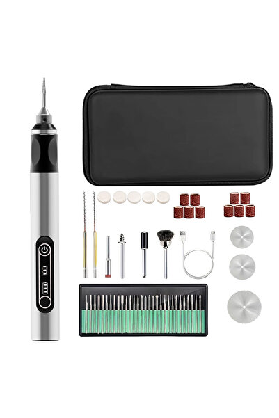 Choice 57pcs JANGKLIFE USB Cordless Rotary Tool Kit Woodworking Engraving Pen...