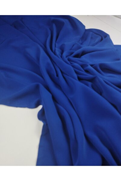 Kumaş Parça قماش كريب متوفر بـ أزرق بلون الكوبالت ألوان (العرض 145 سم × الطول...