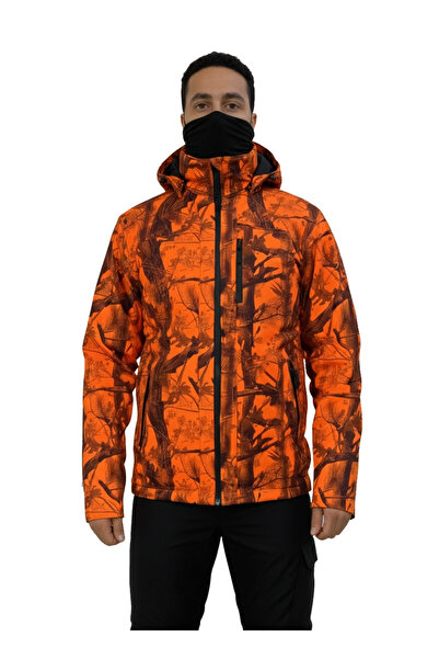 Mysia Outdoor TURUNCU SAZ DESEN SOFT SHELL MONT ÇİFT KAT POLARLI