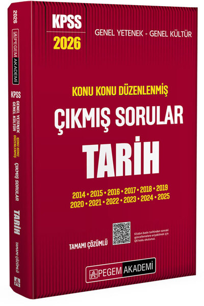 Pegem Akademi Yayıncılık Pegem 2026 KPSS Tarih Çıkmış Sorular Konu Konu Çözüm...