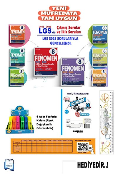 Fenomen Yayıncılık Fenomen 8.Sınıf LGS Çıkmış Sorular ve İkiz Sorular YENİ (2...