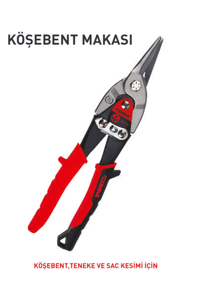 NiceLand KÖŞEBENT MAKASI KAPORTA,SAÇ VE ÇOK AMAÇLI TENEKE MAKASI 25 CM GERMAN...