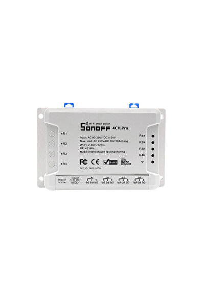 Sonoff Releu smart 4 canale cu receptor RF 433.92MHz WiFi 4CH PRO R3