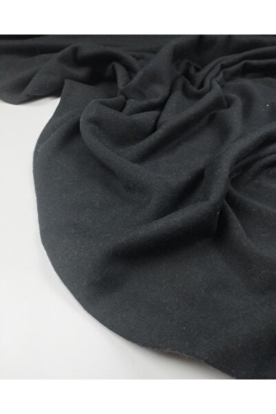 Kumaş Parça قماش قطني ممشط مبطن بالصوف خيطين باللون الأسود عرض: 180 سم