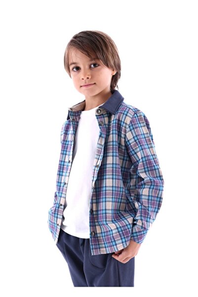Ozmoz By Mukadder Özden Plaid Woven Winter Boys' Shirt
