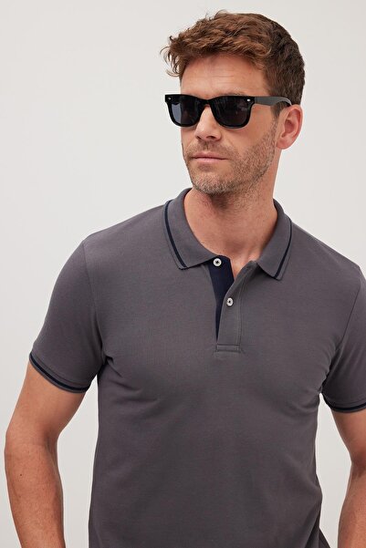 Tudors Men's Slim Fit Slim-Fit Cotton Soft Textured Cool Fabric Plain Pique S...