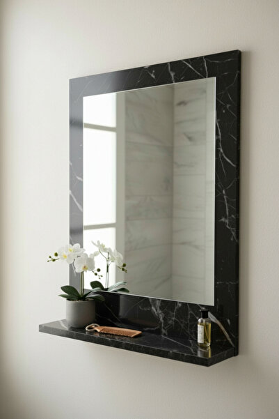 Moemi Duvar Aynası Lavabo Aynası Dekor Ayna Salon Aynası Koridor Aynası 60x45cm