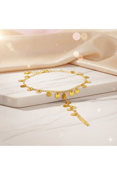 Shiklik Gold Color Chain Women's Detailed Şahmeran