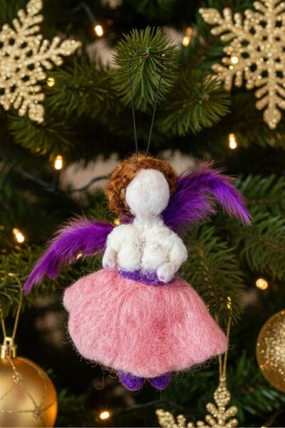 Uretti - Tülin 3528 9284 Handmade Felt Angel Figure Christmas Tree Ornament / 15 X 12 cm