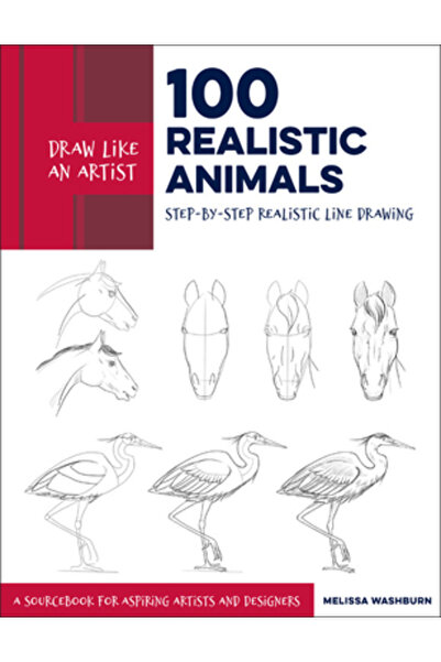 QUARRY BOOKS Desenează ca un artist: 100 de animale realiste: Desen liniar re...