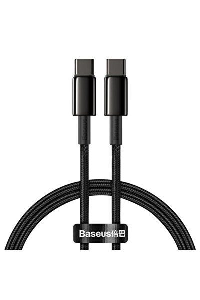 Baseus Καλώδιο Δεδομένων Type-C σε Type-C 100W, Γρήγορη Φόρτιση, 1μ, Χρυσό Βο...