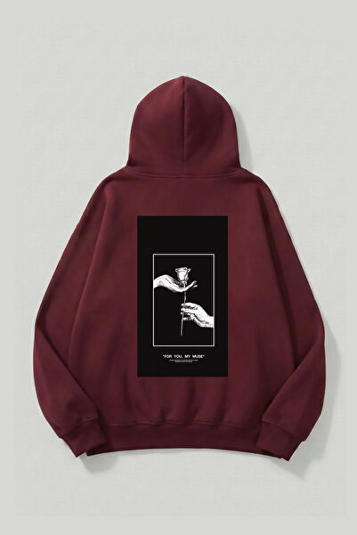 uyguntarz Унисекс мека текстура за теб, моя муза, с принт дизайн, овърсайз 3-...