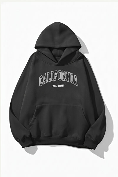 uyguntarz Φούτερ με κουκούλα με oversized νήματα, με μαλακή υφή, Unisex, Cali...