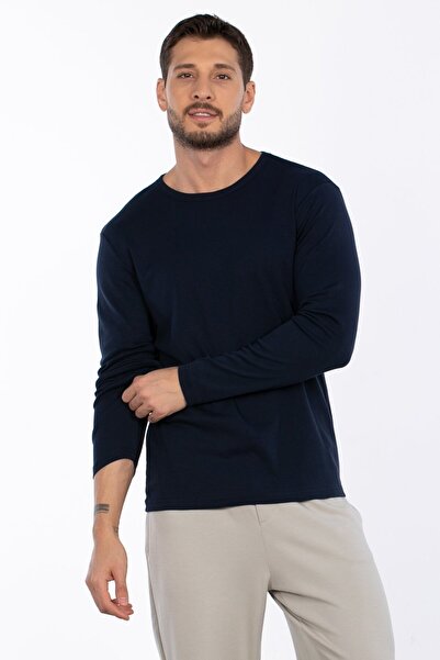 OIL PARK Men's Crew Neck Flexible Riabana 100% Cotton Sweatshirt