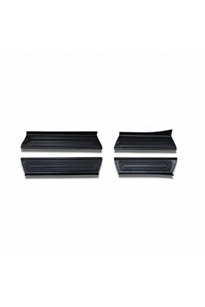 DELUXETUNING Interior Ornament Auto Interior Set 4 Plastic Threshold Protecto...