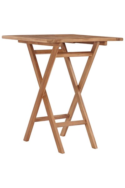 vidaxl Folding Garden Table 60x60x75 cm Solid Teak Wood