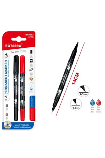 MOTARRO Permanent Marker MC044-2, Fine Tip, Black Ink, Quick Dry, Waterproof & Fade Resistant