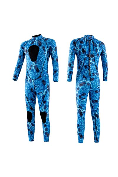 Choice S Camouflage Blue 3mm Spearfishing Wetsuits Neoprene Suits Fishing Div...