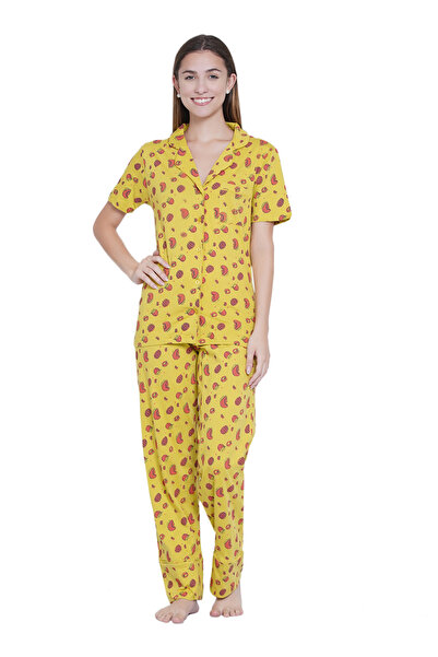 LAUREN SMITH Women's Pajama Set Half Sleeve Top with pants 2 Piece Sleepwear ...