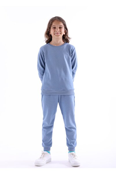 Ozmoz By Mukadder Özden بنطال رياضي للأولاد باللون الأزرق العضوي