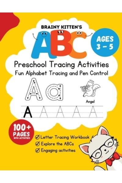 INDEPENDENT CAT Caiet de trasare ABC pentru preșcolari Brainy Kitten, vârste ...