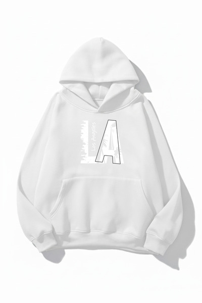 uyguntarz Φούτερ με κουκούλα με oversized κλωστές, με μαλακή υφή, Los Angeles...