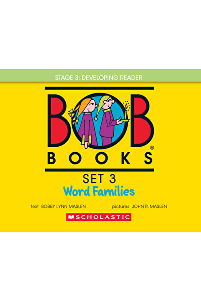 Scholastic Bob Books - Cărți cu coperți cartonate pentru familii de cuvinte, fonetică, pentru copii de 4 ani, grădiniță, clasa întâi (etapa)