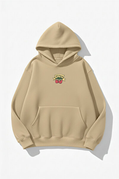 uyguntarz Hanorac unisex cu textura moale Review Cherry cu imprimeu Design su...