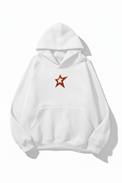 uyguntarz سويت شيرت بقلنسوة ناعم الملمس للجنسين باللون الأحمر مطبوع تصميم قصة...