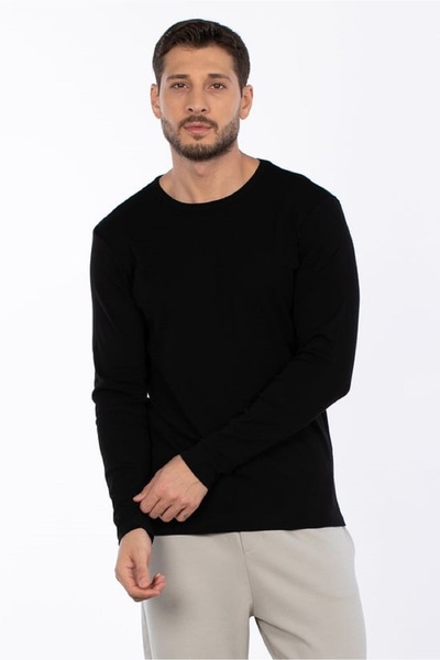 OIL PARK Men's Crew Neck Flexible Riabana 100% Cotton Sweatshirt