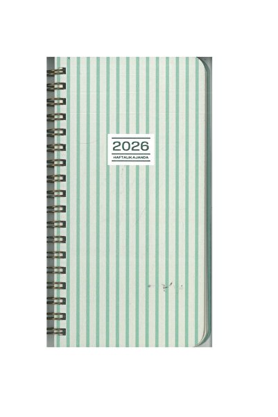Keskin 2026 Aj 73 8x16 Haftalık Çizgili Cep Ajandası