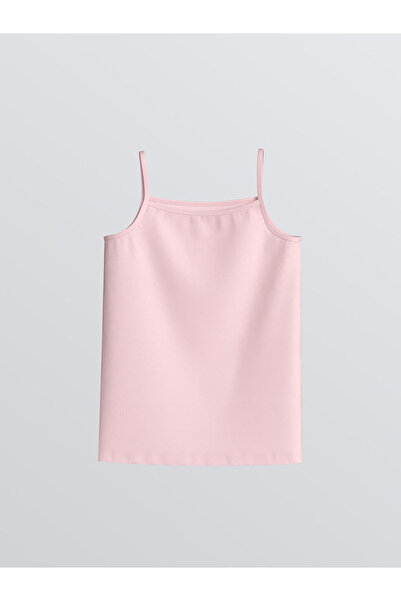 LC Waikiki Square Neck Strap T-Shirt for Girls, 2-Piece Set