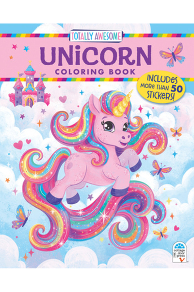 Cottage Door Pr Carte de colorat cu unicorni absolut minunată, cu autocolante