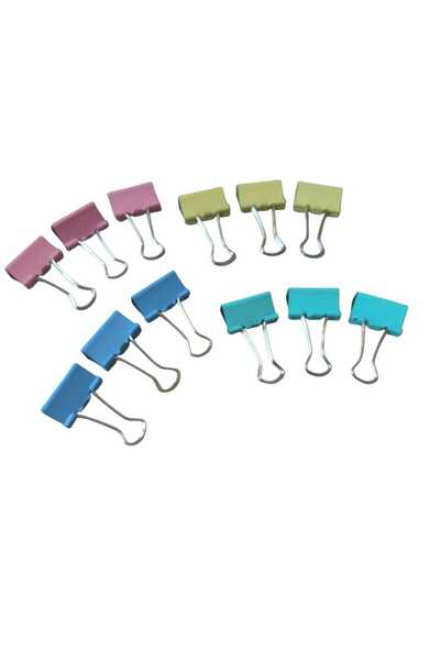 Hureggo Concept Colored Metal Clamp 12 Piece Set
