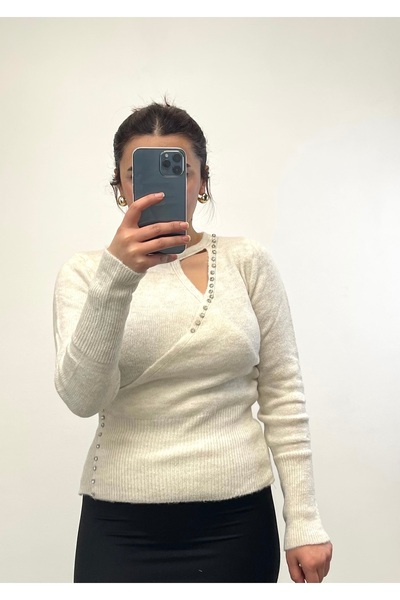 NİSUM MODA Stoned Yumoş Knitwear Blouse