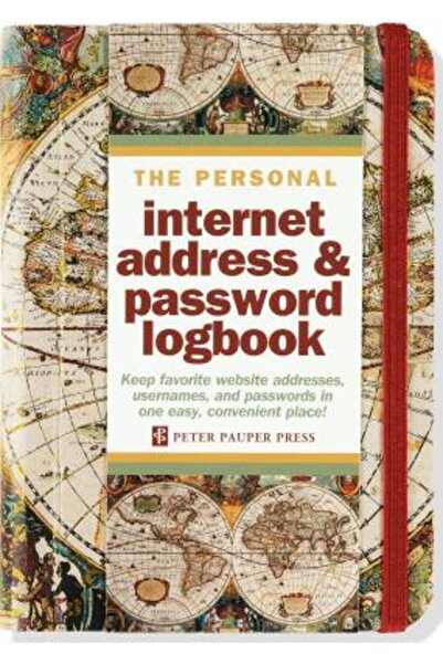 Peter Pauper Old World Internet Address & Password Logbook
