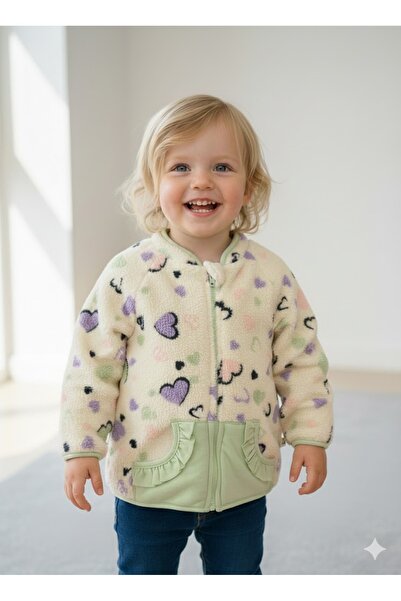 Laria Welsoft Desenli Kız Kışlık Bebek Mont - Baby Z