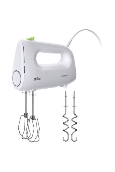 Braun Mixer de mână MultiMix 1 HM 1110 WH, 450W, 4 setări de viteză, alb-verde