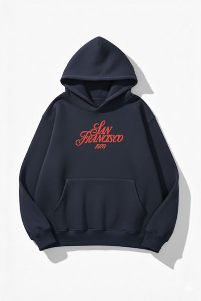 uyguntarz Hanorac unisex cu textura moale San Francisco cu imprimeu Design su...