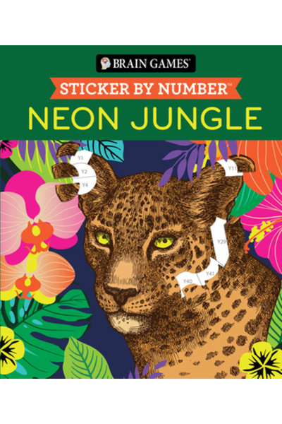 Pubn Intl Jocuri Creiere - Autocolant după Număr: Junglă Neon