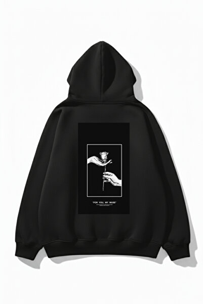 uyguntarz Hanorac unisex cu textura moale For You, My Muse cu imprimeu Design...