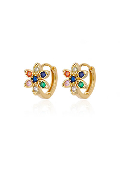 Choice E3125G-1 Rainbow Zircon Earrings for Women Zirconia Stainless Steel Ho...