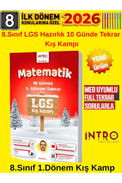 Mozaik Yayınları İntro 8.Sınıf Lgs Matematik Yarıyıl 1.Dönem 10 Günde Tekrar ...