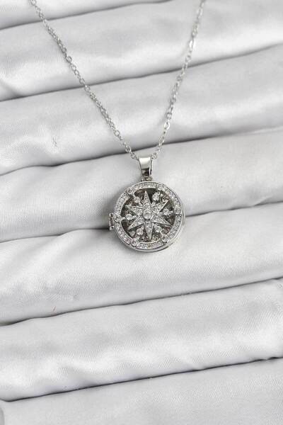 STİLLOVE 316L Steel Chain Silver Color Polar Star Cap Model Women's Necklace