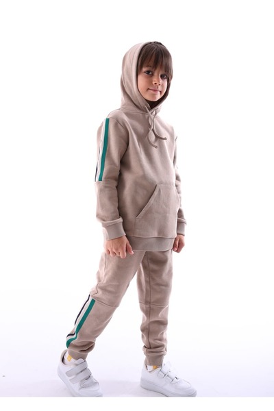 Ozmoz By Mukadder Özden بنطال رياضي شتوي للأولاد باللون البني الفاتح العضوي م...